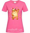 Жіноча футболка Тигр в гирлянде Яскраво-рожевий фото