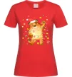 Женская футболка Тигр в гірлянді Красный Женская футболка Тигр в гірлянді Красный фото