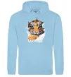Женская толстовка (худи) Тигр дивиться Голубой фото