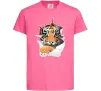Детская футболка Тигр дивиться Ярко-розовый Детская футболка Тигр дивиться Ярко-розовый фото