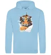 Мужская толстовка (худи) Тигр дивиться Голубой фото