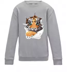 Детский Свитшот Тигриця й тигреня Лаймовый фото