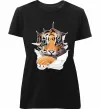 Жіноча преміум футболка Тигр дивиться Чорний фото
