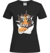 Жіноча футболка Тигр дивиться Чорний фото