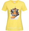 Жіноча футболка Тигр смотрит Лимонний фото