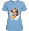 Жіноча футболка Тигр дивиться Блакитний фото