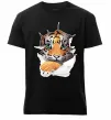Чоловіча преміум футболка Тигр дивиться Чорний фото
