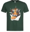 Чоловіча футболка Тигр дивиться Темно-зелений Чоловіча футболка Тигр дивиться Темно-зелений фото