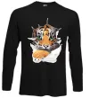 Лонгслив Тигр дивиться Черный фото