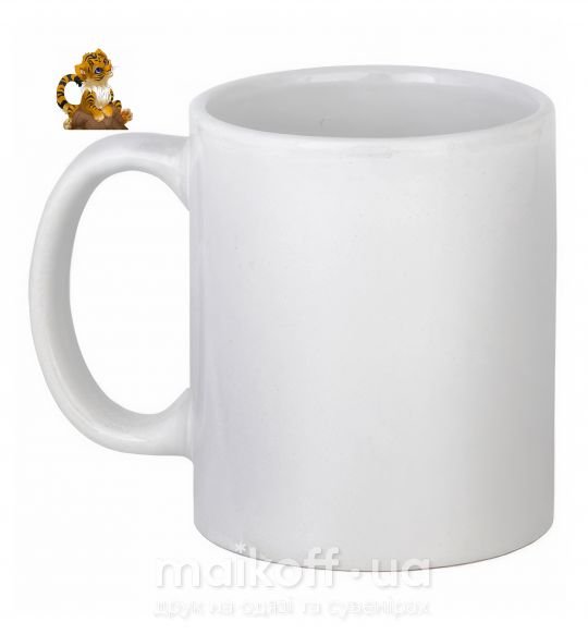 Чашка керамічна Тигренок Білий фото