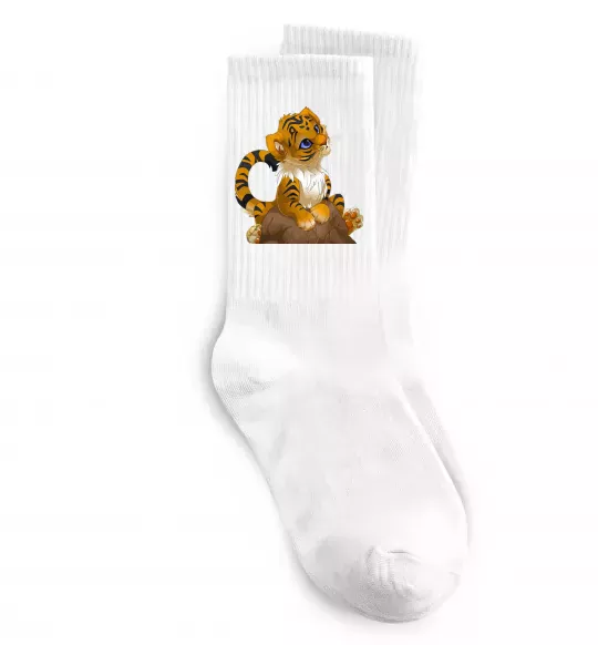 Носки Тигреня Белый фото