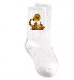 Носки Тигр рамка Белый фото