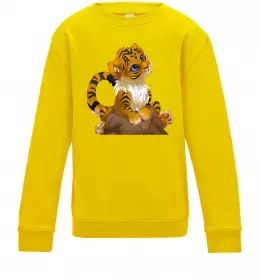 Детский Свитшот Тигриця й тигреня Лаймовый фото
