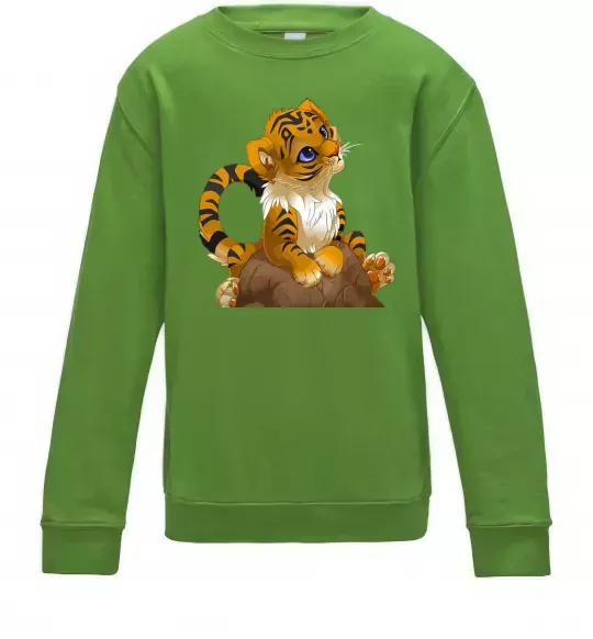 Дитячий світшот Тигреня Лаймовий фото