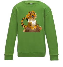 Детский Свитшот Білий тигр Черный фото