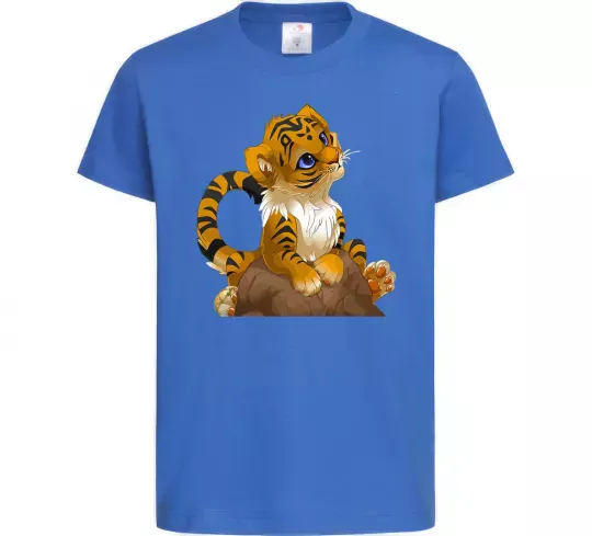 Детская футболка Тигреня Ярко-синий фото
