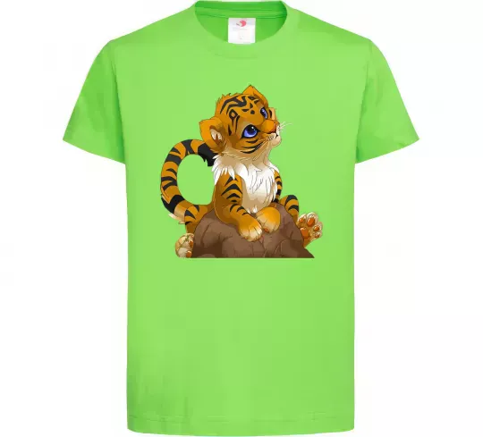 Детская футболка Тигреня Лаймовый фото