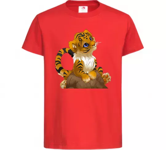 Детская футболка Тигреня Красный фото
