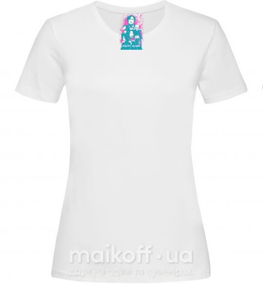 Жіноча футболка Squid game брызги Білий фото