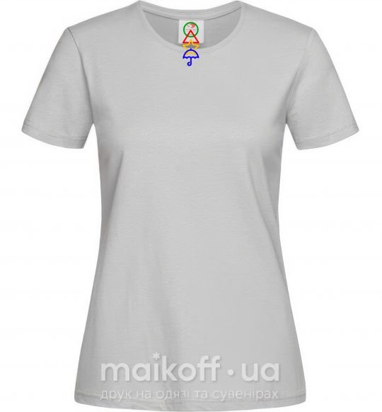 Женская футболка Игра в калмара иконки Серый фото