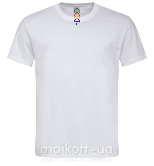 Мужская футболка Игра в калмара иконки Белый фото