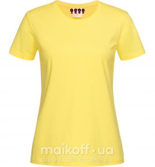 Жіноча футболка Игра в кальмара человечки Лимонний фото