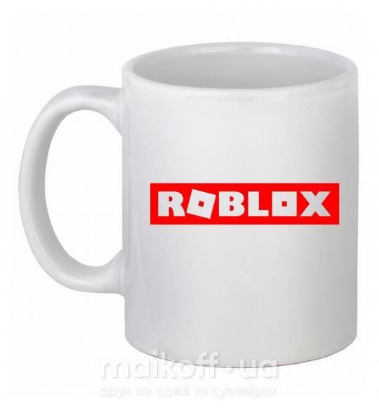 Чашка керамічна Roblox logo Білий фото