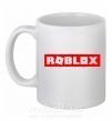 Чашка керамическая Roblox logo Белый фото