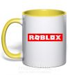 Чашка с цветной ручкой Roblox logo Солнечно желтый фото