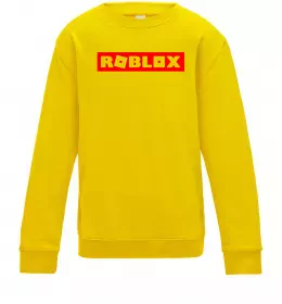 Детский Свитшот Roblox logo Солнечно желтый фото