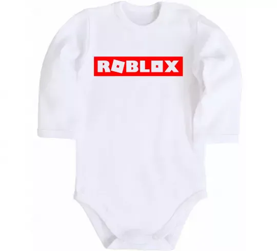 Дитячий бодік Roblox logo Білий фото
