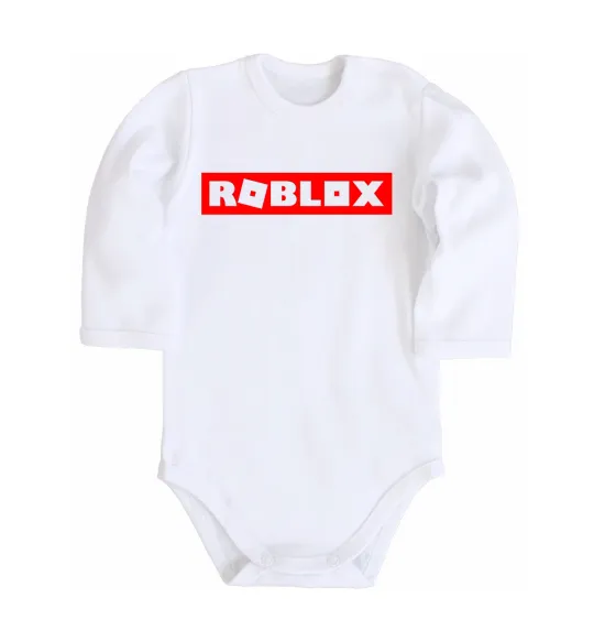 Детский боди Roblox logo Белый фото