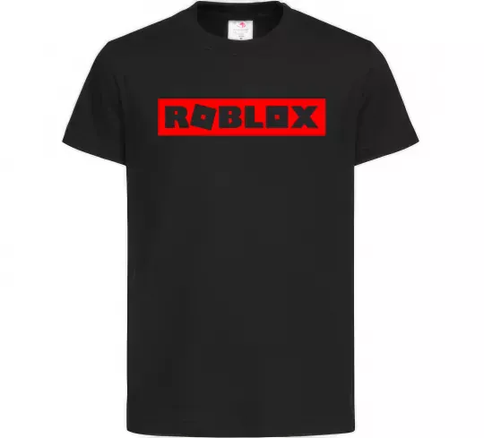 Дитяча футболка Roblox logo Чорний фото