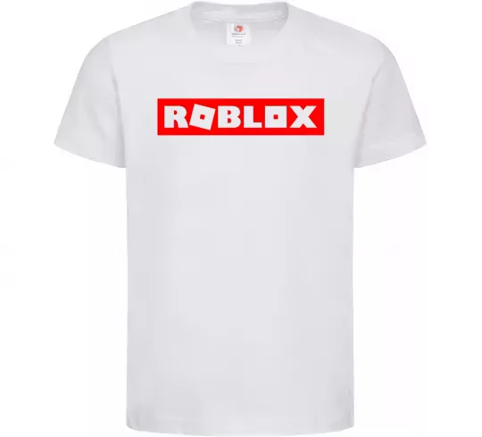 Дитяча футболка Roblox logo Білий фото