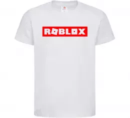 Детская футболка Roblox logo Белый фото