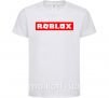 Дитяча футболка Roblox logo Білий фото