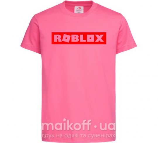 Детская футболка Roblox logo Ярко-розовый фото