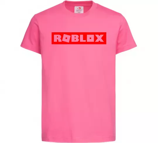 Дитяча футболка Roblox logo Яскраво-рожевий фото