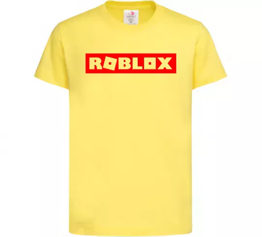 Дитяча футболка Roblox logo Лимонний фото