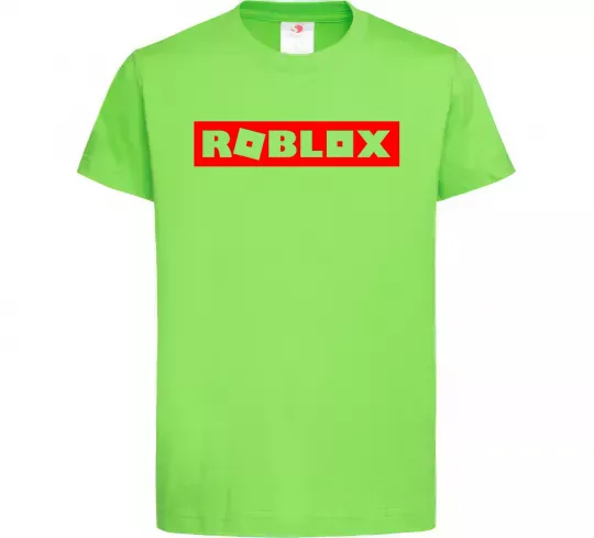 Дитяча футболка Roblox logo Лаймовий фото