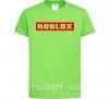 Детская футболка Roblox logo Лаймовый фото