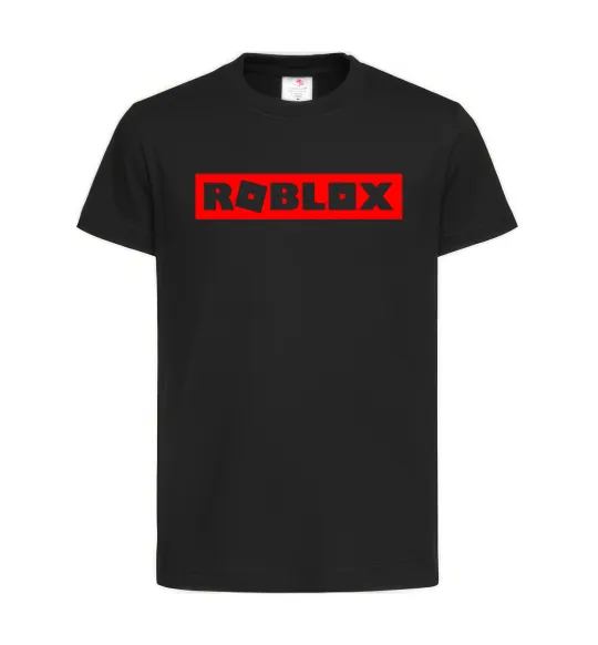 Дитяча футболка Roblox logo Чорний фото