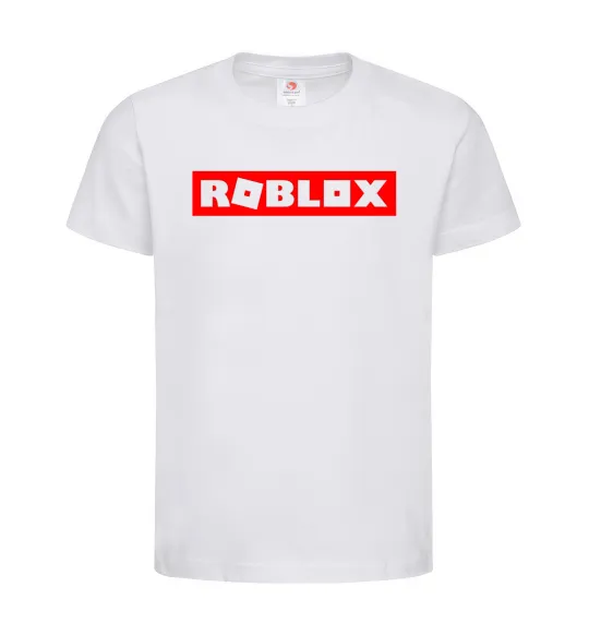 Дитяча футболка Roblox logo Білий фото