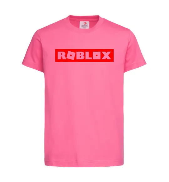 Дитяча футболка Roblox logo Яскраво-рожевий фото