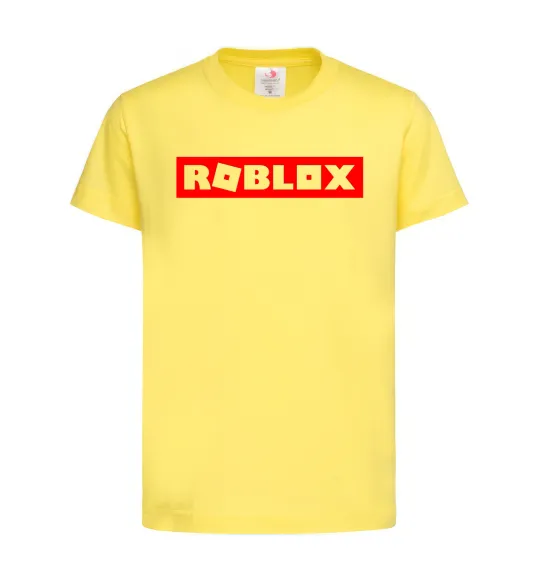 Дитяча футболка Roblox logo Лимонний фото