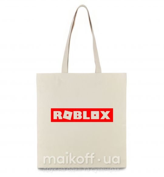 Эко-сумка Roblox logo Бежевый фото