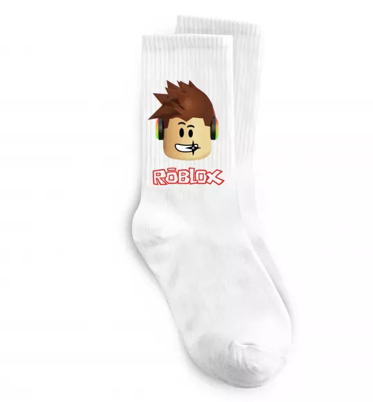 Носки Roblox голова Белый фото
