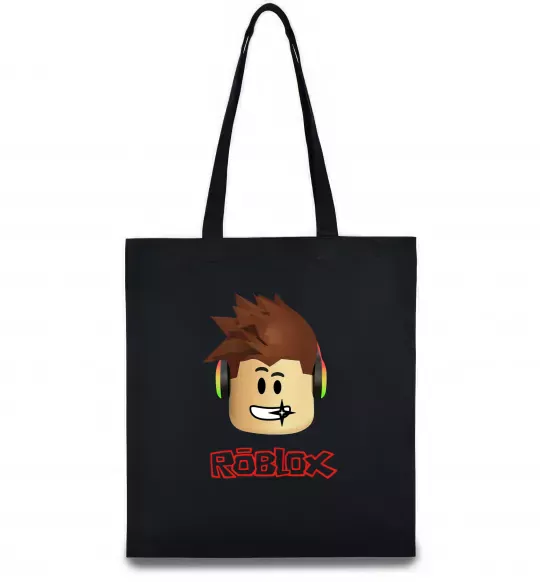 Эко-сумка Roblox голова Черный фото