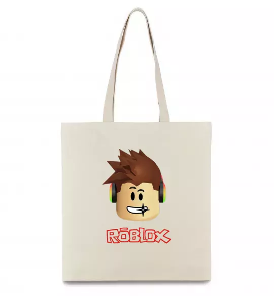 Эко-сумка Roblox голова Бежевый фото