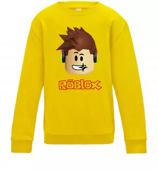 Детский Свитшот Roblox голова Солнечно желтый фото